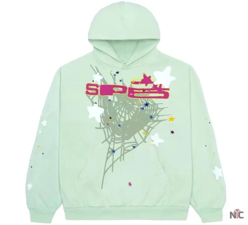 Sp5der SP5 Mint Hoodie Clanton Jacket