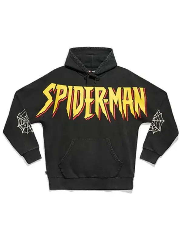 Spider-Man 90s Graphic Unisex Black Hoodie WorthVee