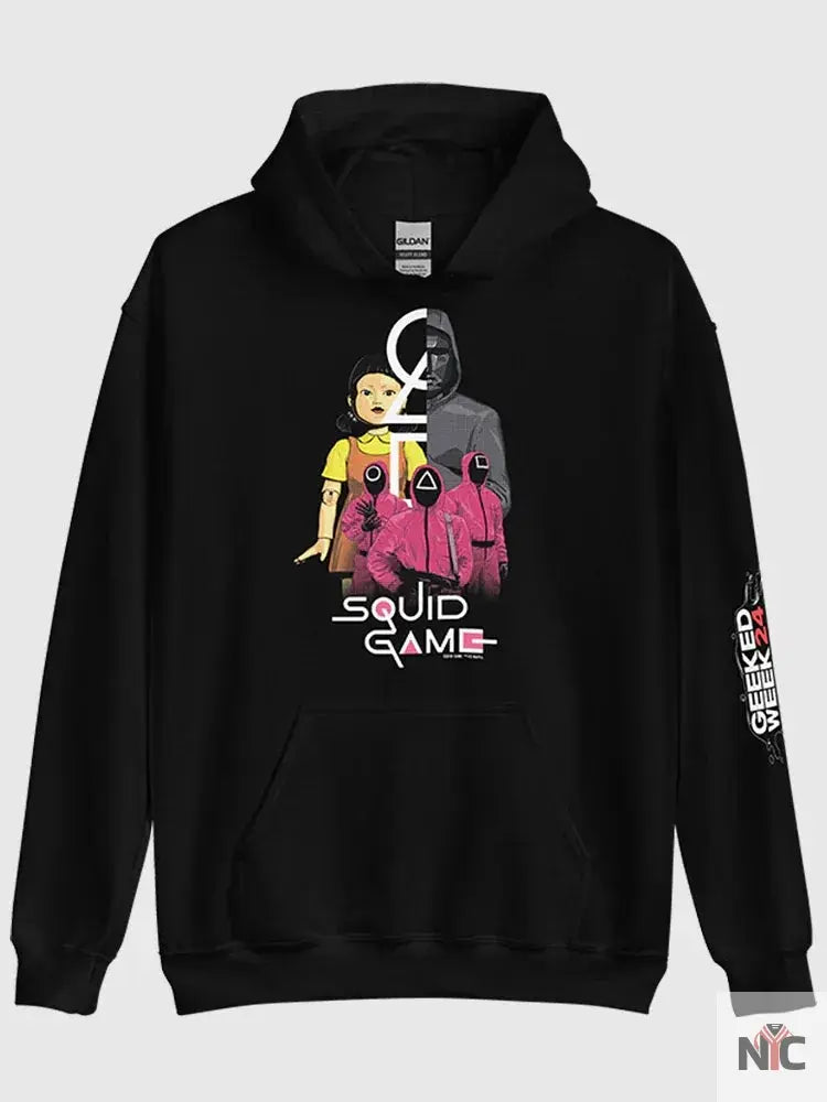Squid Game Geeked Week ’24 Black Hoodie Clanton Jacket