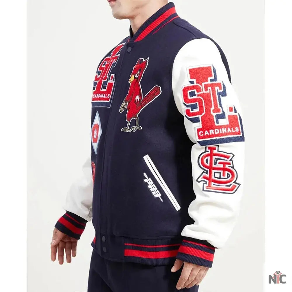 St Louis Cardinals Mash Up Varsity Jacket Clanton Jacket