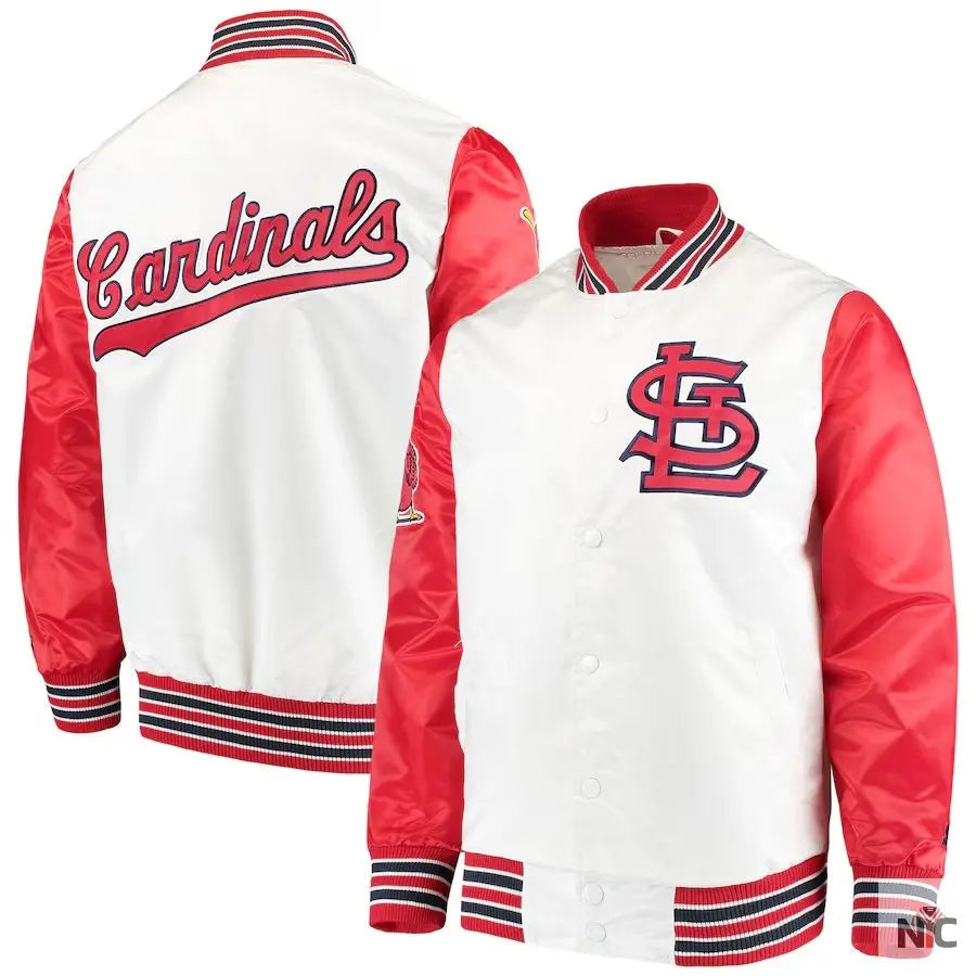 St Louis Cardinals The Legend White Satin Jacket Clanton Jacket