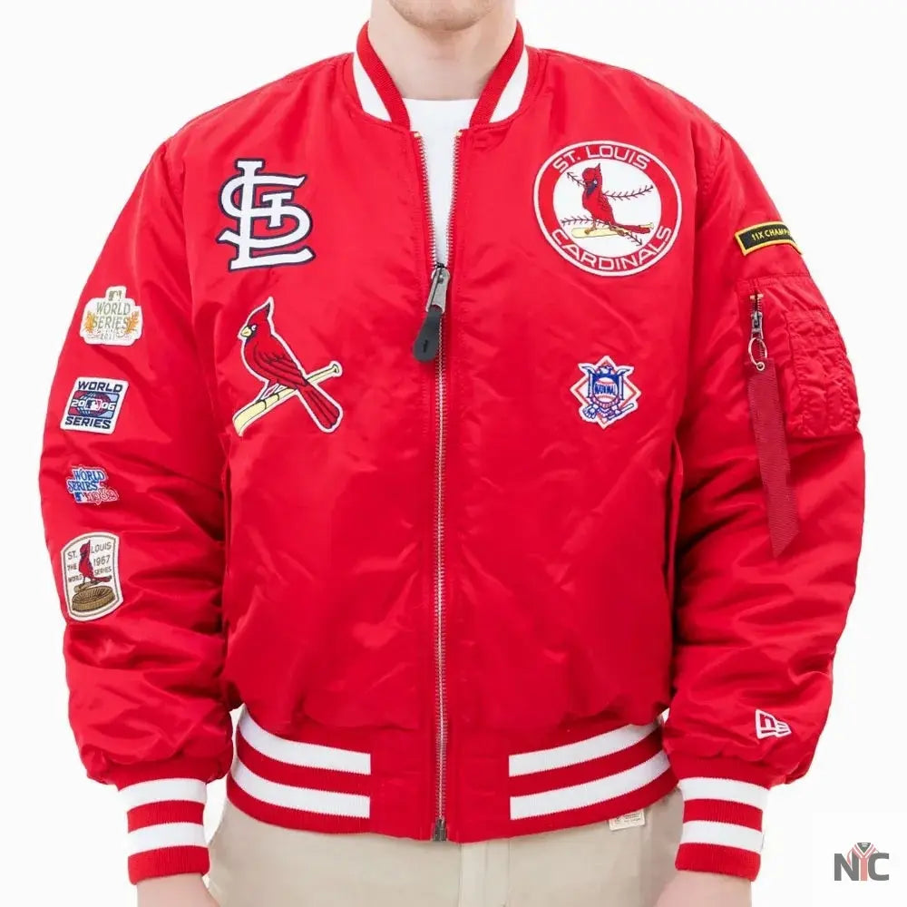 St. Louis Cardinals Bomber MA-1 Jacket Clanton Jacket