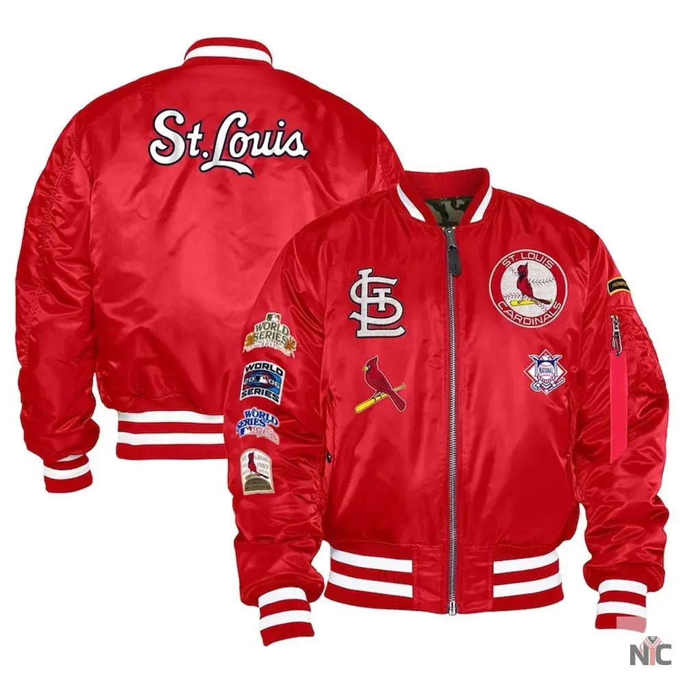 St. Louis Cardinals Bomber MA-1 Jacket Clanton Jacket