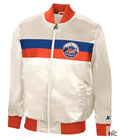 Starter NY Mets White Satin Jacket Clanton Jacket