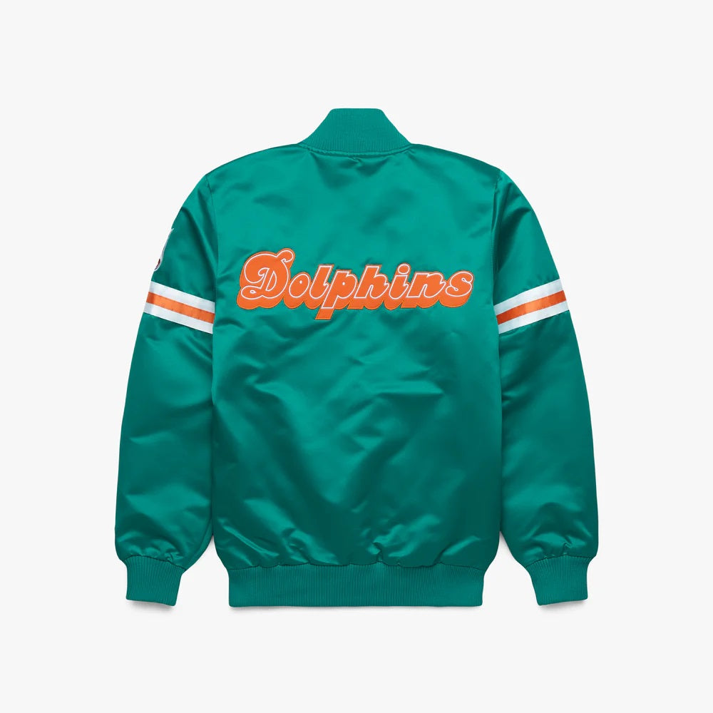 Starter Miami Dolphins Heavyweight Satin Jacket Rackup