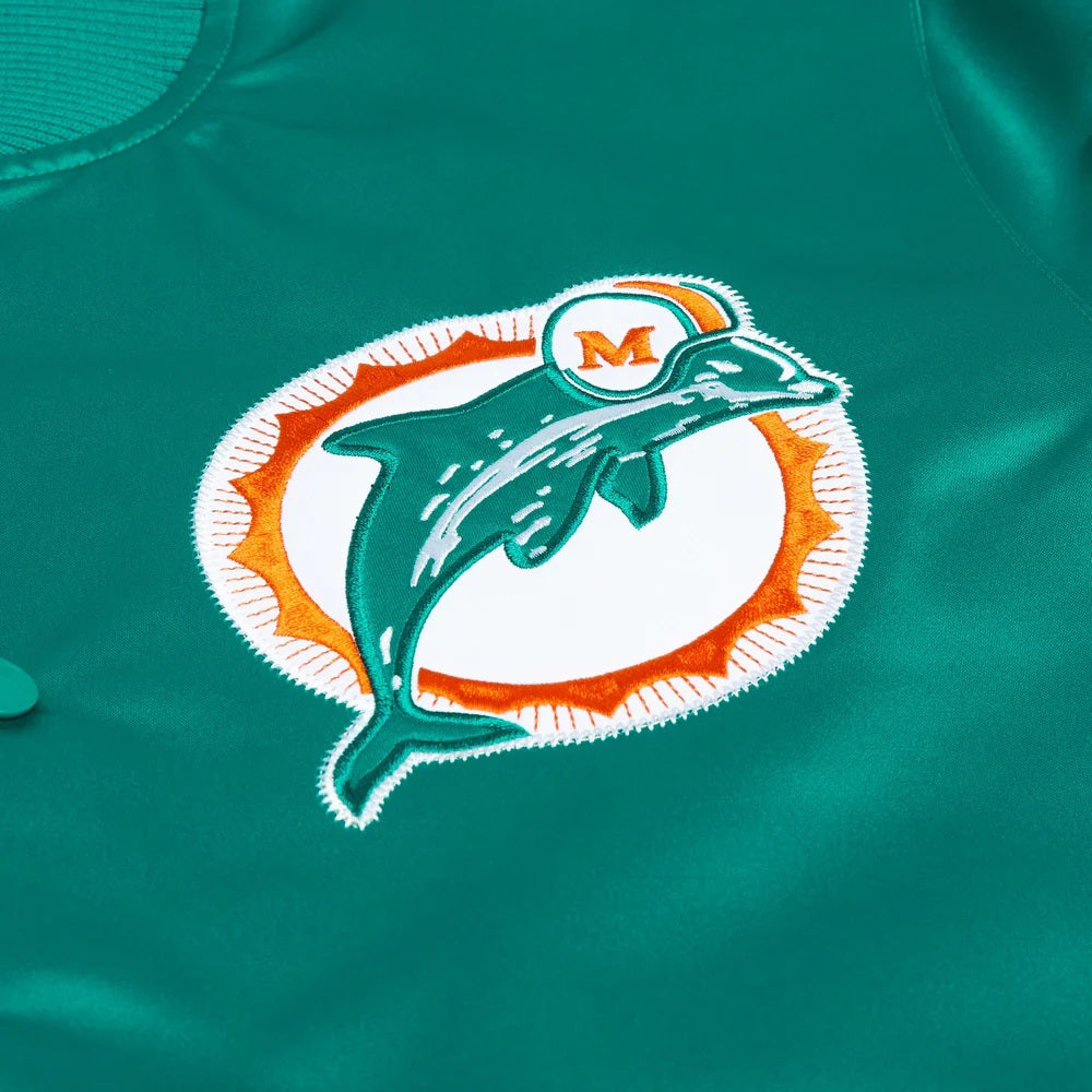 Starter Miami Dolphins Heavyweight Satin Jacket Rackup