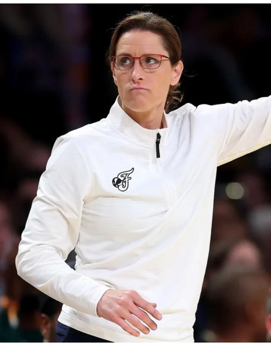 Stephanie White Indiana Fever White Sweatshirt Clanton Jacket