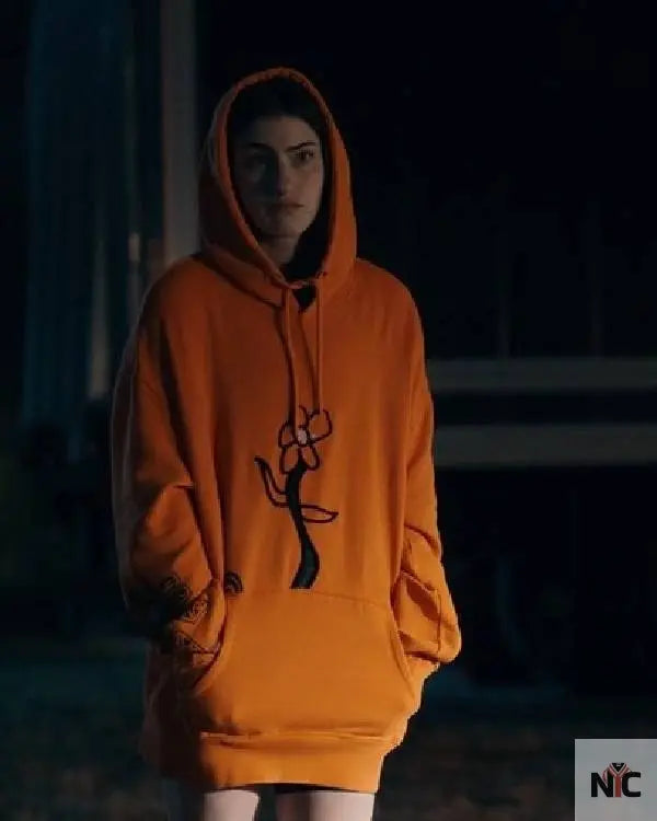 Stick Lilli Kay Orange Floral Hoodie Clanton Jacket