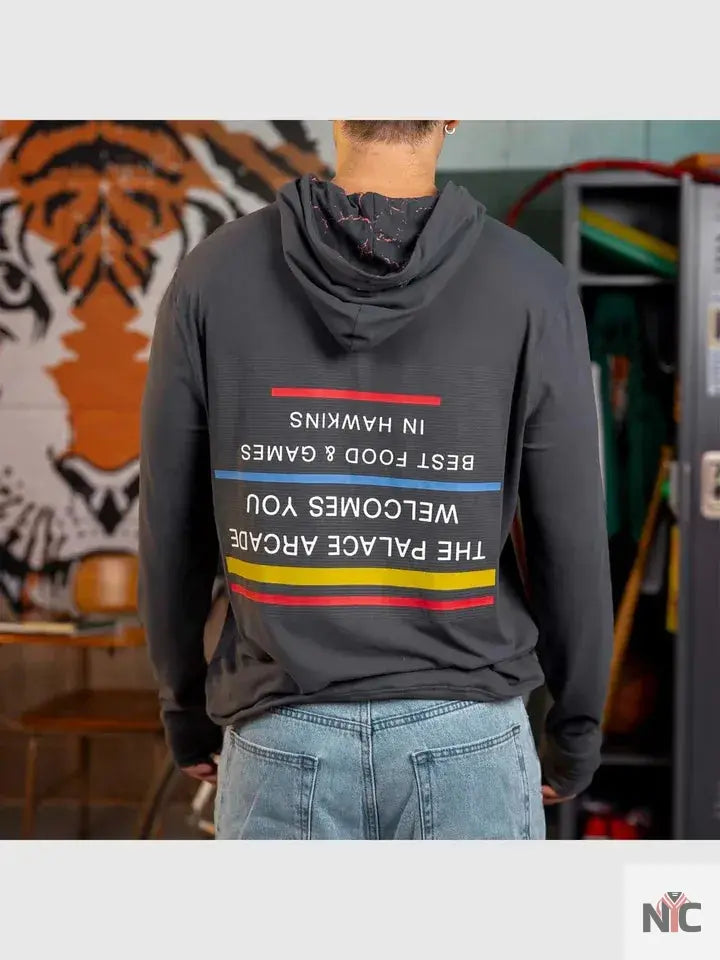 Stranger Things Palace Arcade Soft Stretch Hoodie Clanton Jacket