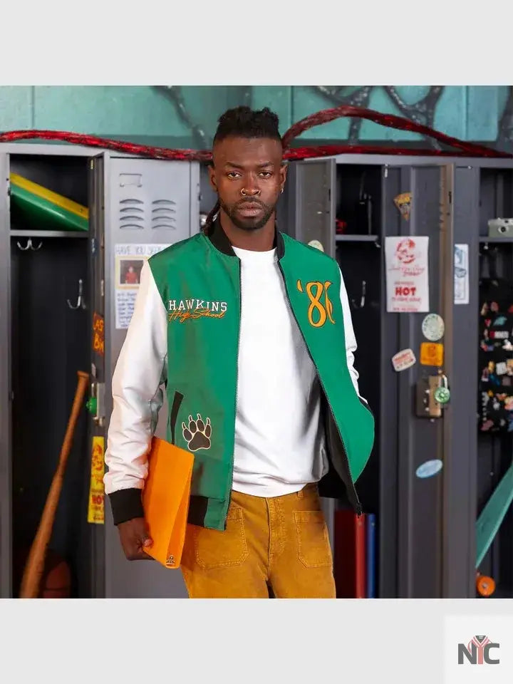 Stranger Things x Hawkins Tigers Reversible Bomber Jacket Clanton Jacket