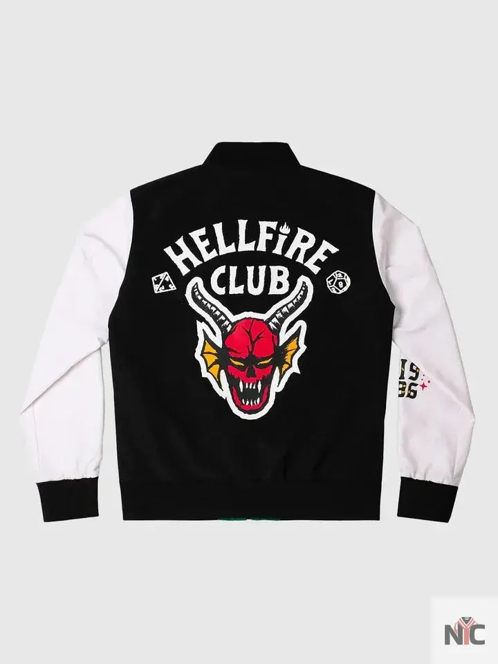 Stranger Things x Hawkins Tigers Reversible Bomber Jacket Clanton Jacket