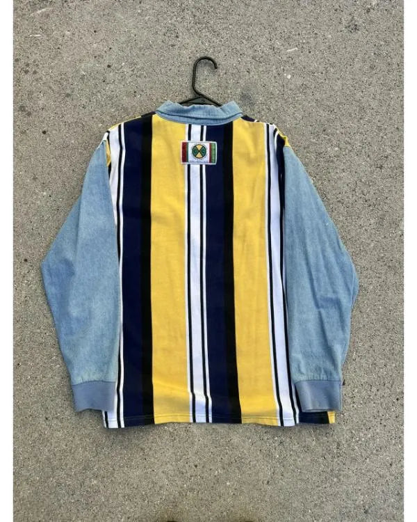 Stranger Things S05 Caleb McLaughlin Striped Polo Top