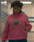 Stranger Things S05 Priah Ferguson Pink Tree Print Sweatshirt