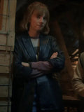 Stranger Things S05 Robin Buckley Black Leather Jacket WorthVee