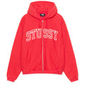 Stussy Unisex Outline Zip Hoodie Red Clanton Jacket