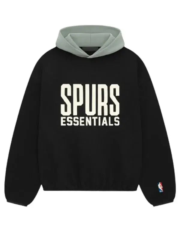 Stylish Black Essentials Spurs Pullover Hoodie WorthVee