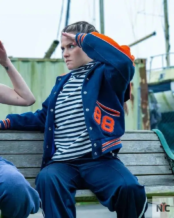 Such Brave Girls S02 Lizzie Davidson Blue Varsity Jacket Clanton Jacket