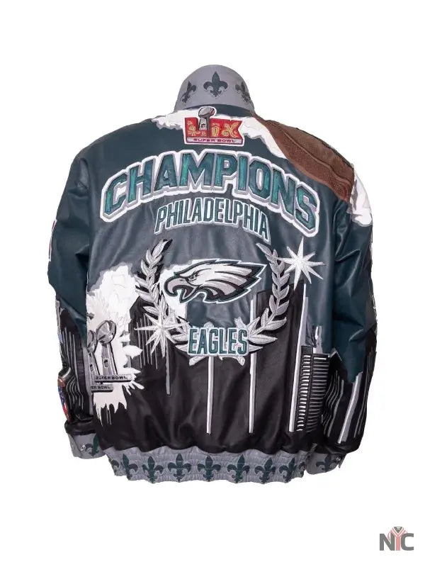 Super Bowl Champions Philadelphia Eagles Leather Jacket Clanton Jacket