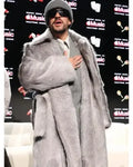 Super Bowl LX Bad Bunny Grey Fur Coat