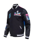 Super Bowl LX 2026 Black Varsity Jacket