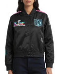 Super Bowl LX Black Satin Jacket