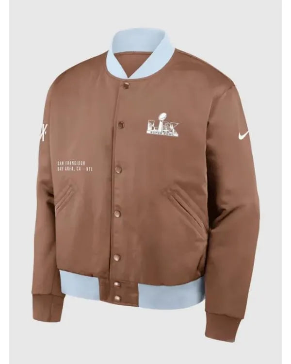 Super Bowl LX Legacy Brown Bomber Jacket