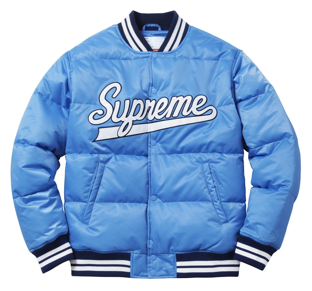 Supreme Black Puffy Varsity Jacket WorthVee