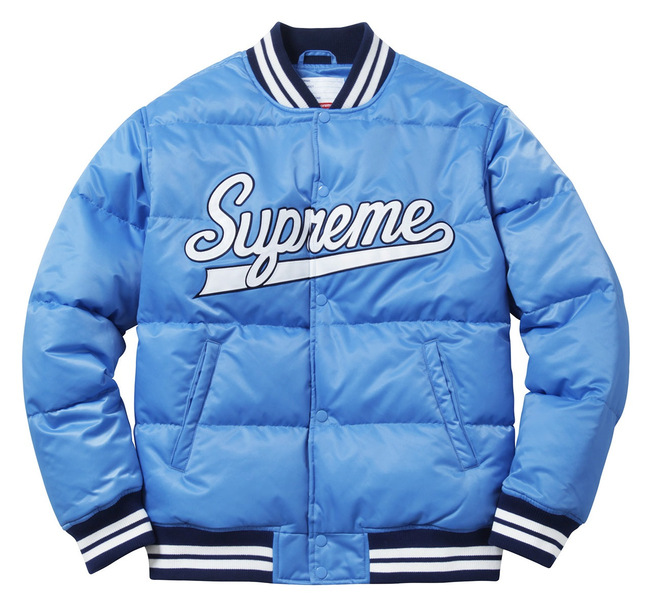 Supreme Black Puffy Varsity Jacket WorthVee