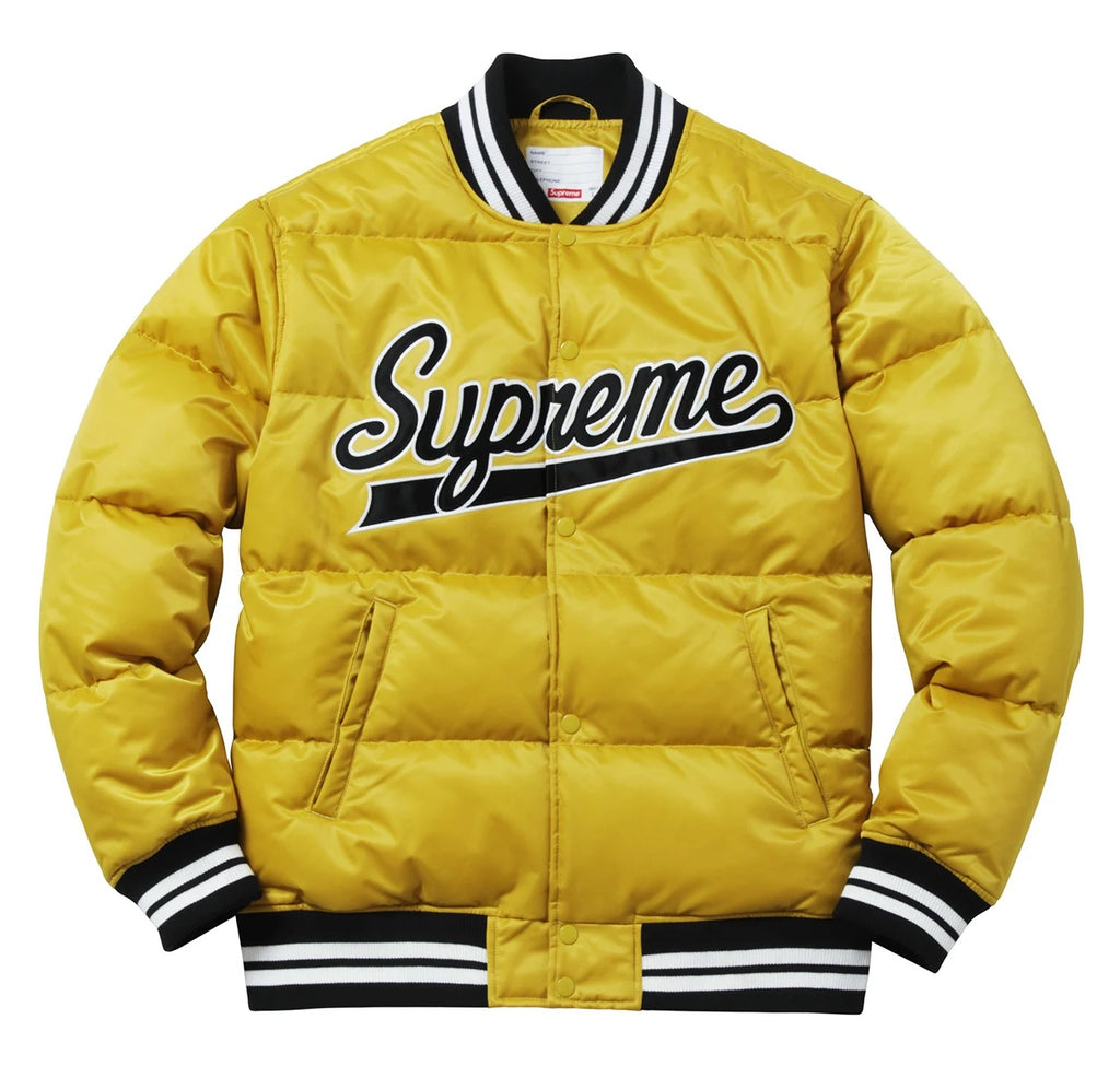 Supreme Black Puffy Varsity Jacket WorthVee