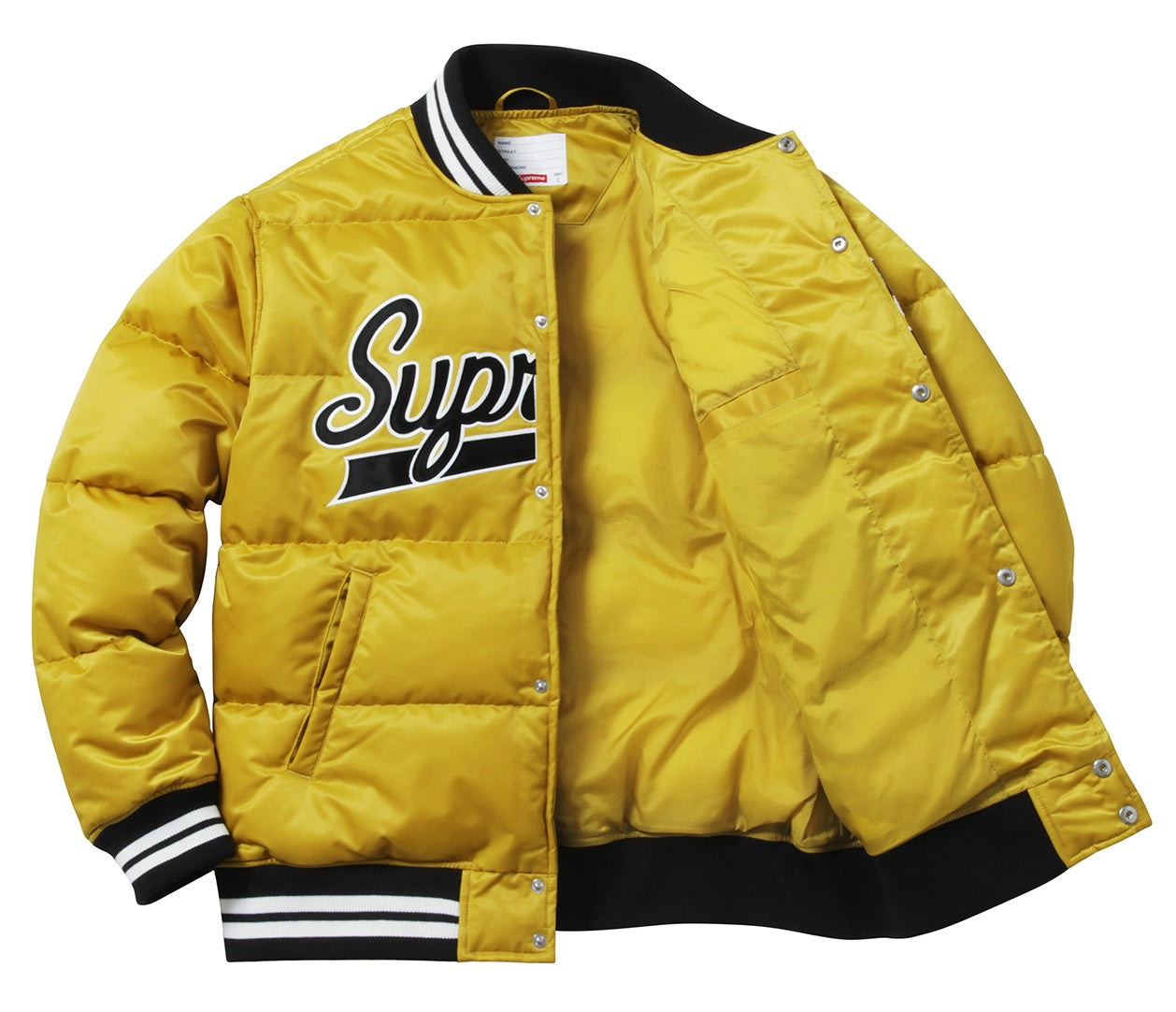 Supreme Black Puffy Varsity Jacket WorthVee