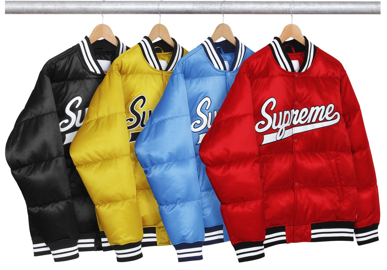 Supreme Black Puffy Varsity Jacket WorthVee