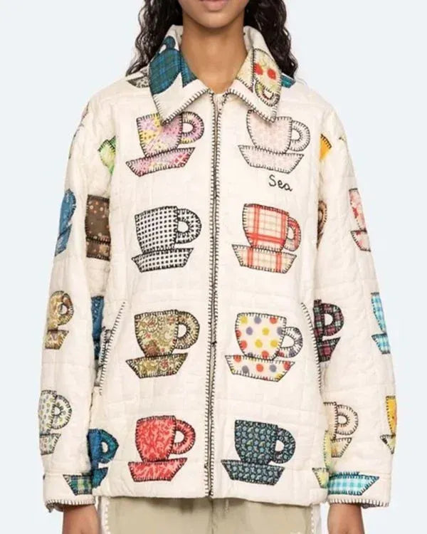 Sweet Magnolias JoAnna Garcia Swisher Tea Cups Print Jacket
