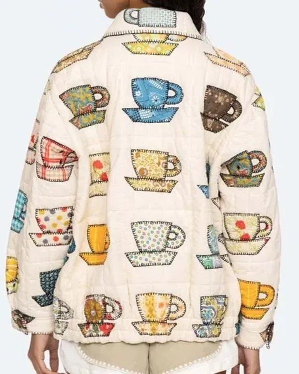 Sweet Magnolias JoAnna Garcia Swisher Tea Cups Print Jacket