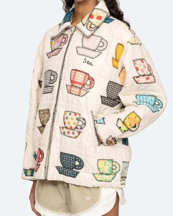 Sweet Magnolias JoAnna Garcia Swisher Tea Cups Print Jacket