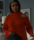 Sweet Magnolias S04 Heather Headley Cut Out Shoulder Sweater