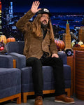 THE TONIGHT SHOW STARRING JIMMY FALLON Comedian Dusty Slay Brown Suede Shirt