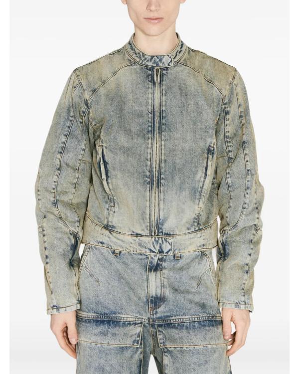 Hitmakers 2025 Bernard Harvey Wash Denim Moto Jacket Clanton Jacket