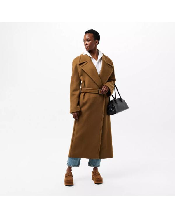 Smillas Sense Of Snow S01 Amanda Collin Brown Overcoat