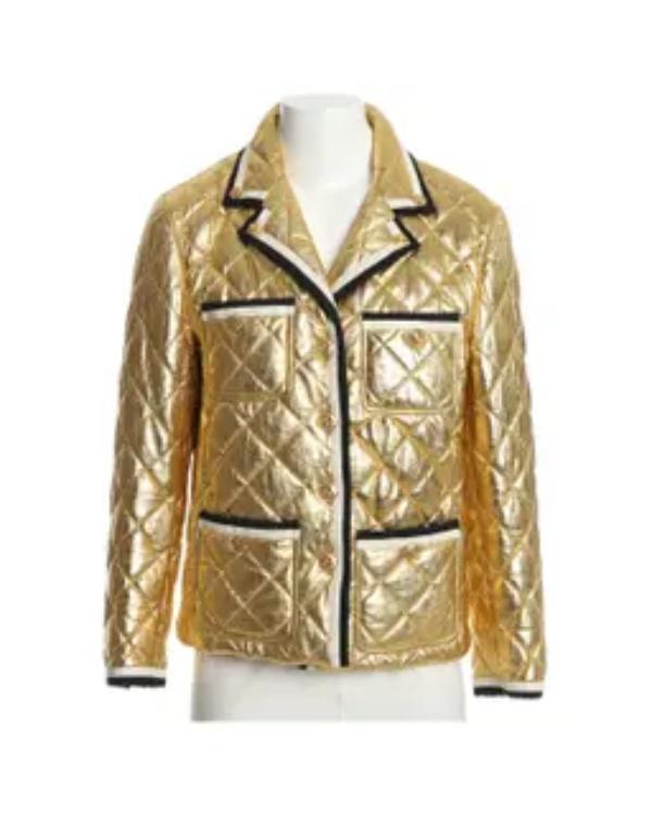 The Traitors US S04 Dorinda Medley Quilted Golden Jacket