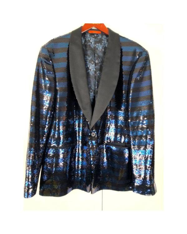 TV We Love S01 Jim Colucci Stripe Sequin Blazer