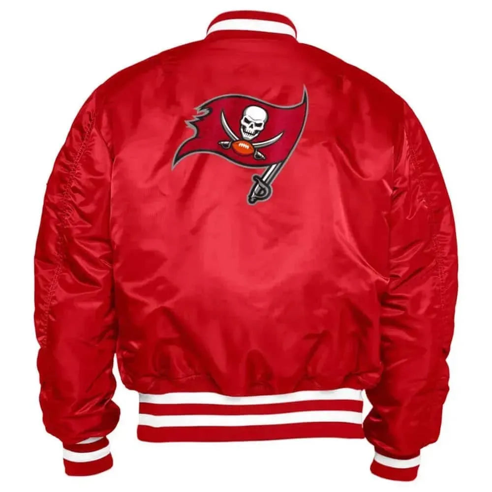 Tampa Bay Buccaneers Bomber Red Satin MA-1 Jacket