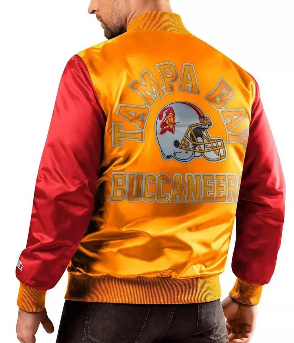 Tampa Bay Buccaneers Locker Room Throwback Satin Jacket