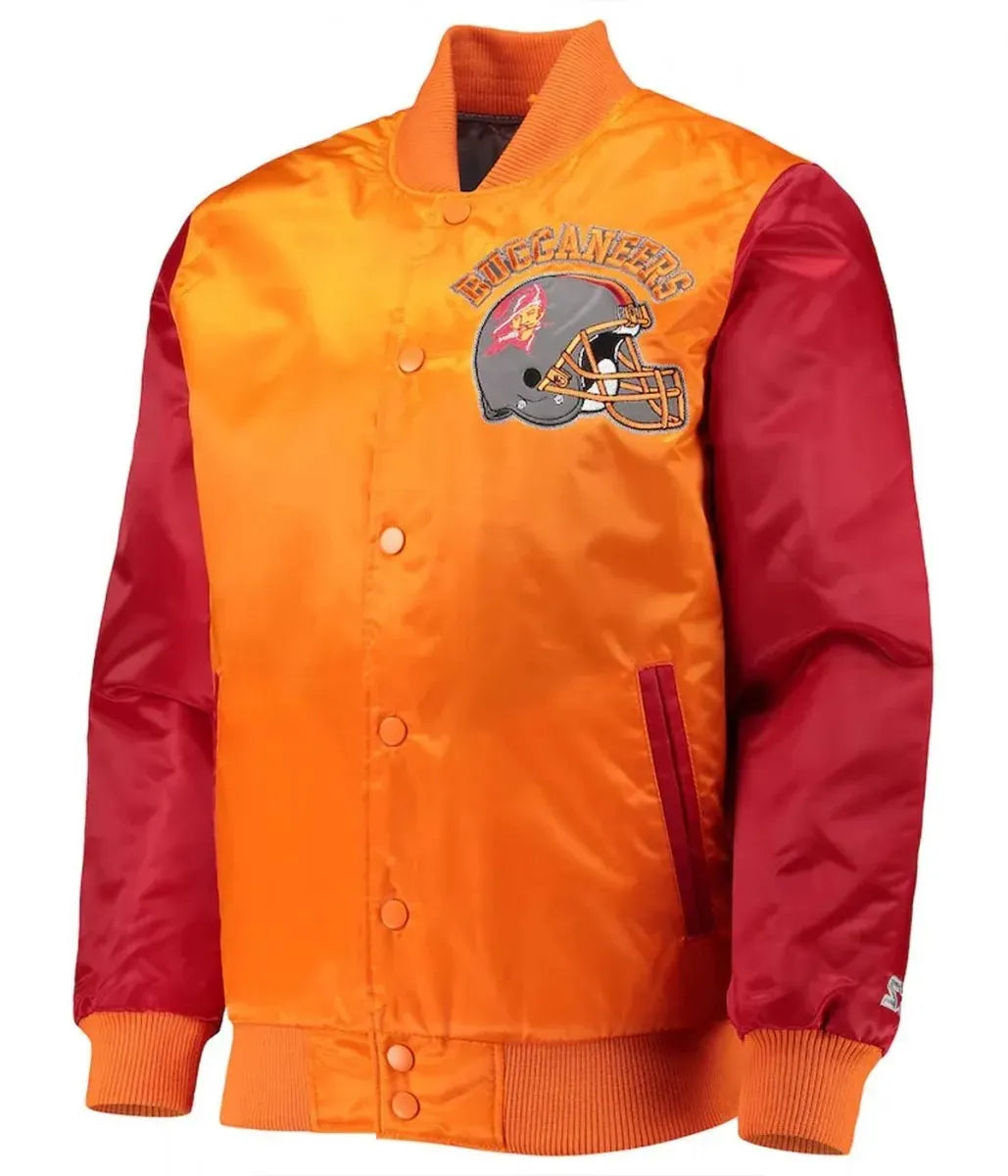Tampa Bay Buccaneers Locker Room Throwback Satin Jacket