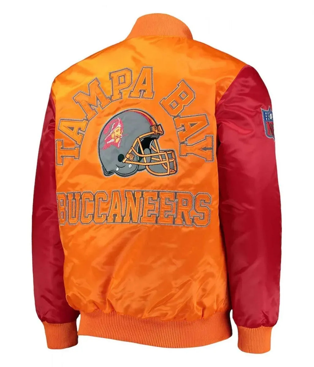 Tampa Bay Buccaneers Locker Room Throwback Satin Jacket