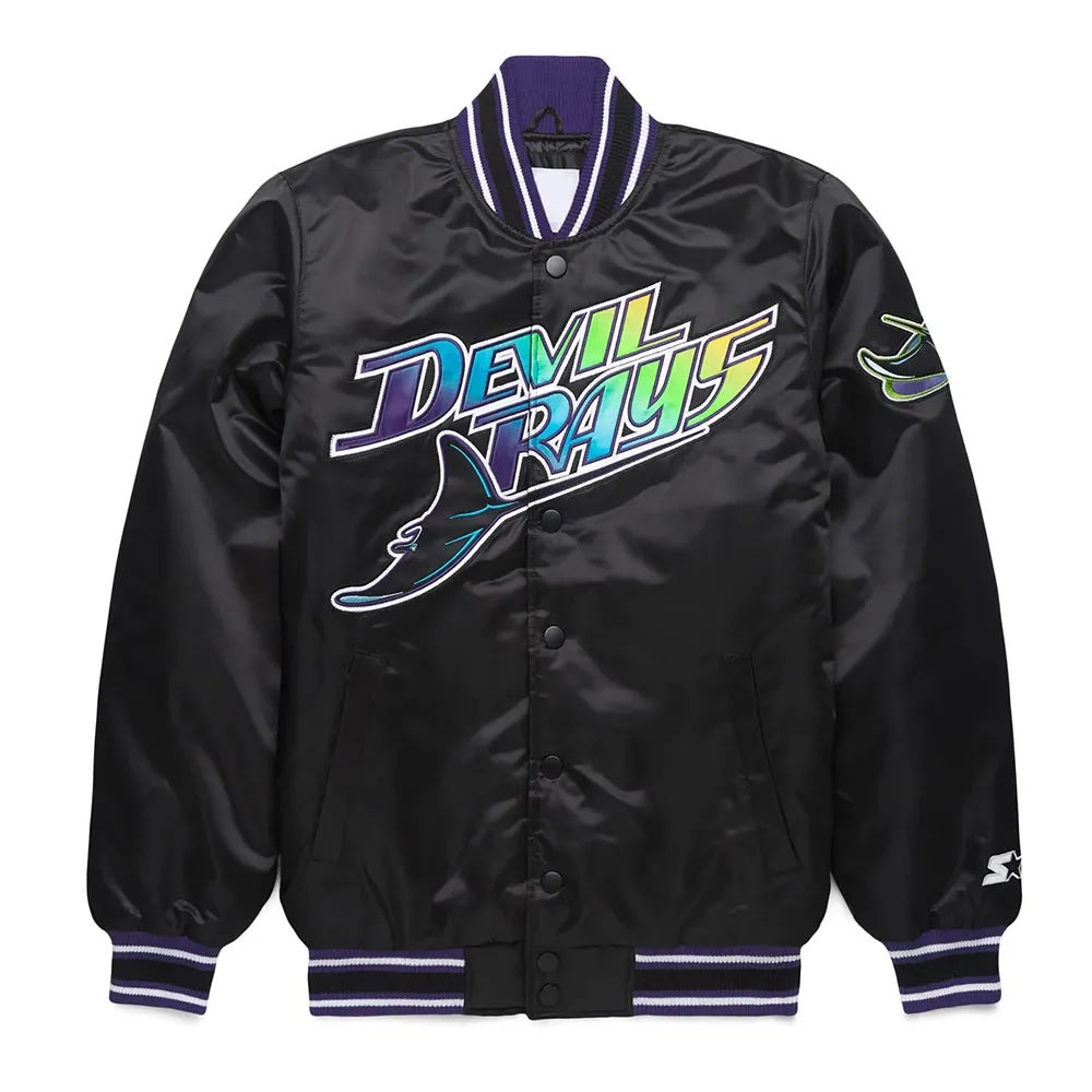 Tampa Bay Rays Classic Black Satin Jacket WorthVee