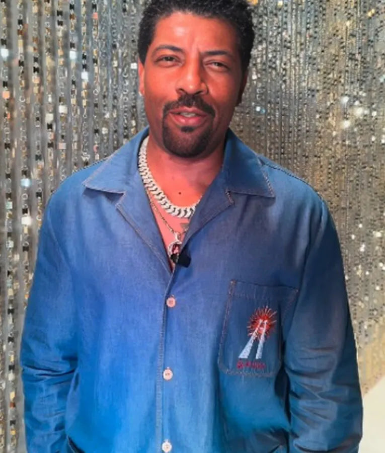 Tamron Hall Show Deon Cole Denim Embroidered Shirt