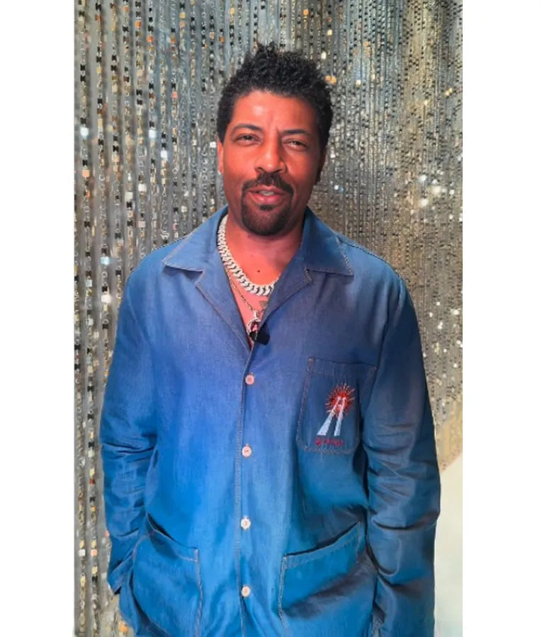 Tamron Hall Show Deon Cole Denim Embroidered Shirt