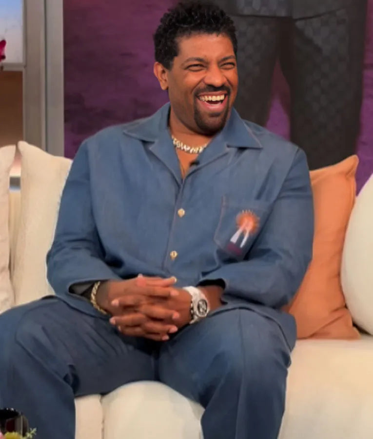 Tamron Hall Show Deon Cole Denim Embroidered Shirt