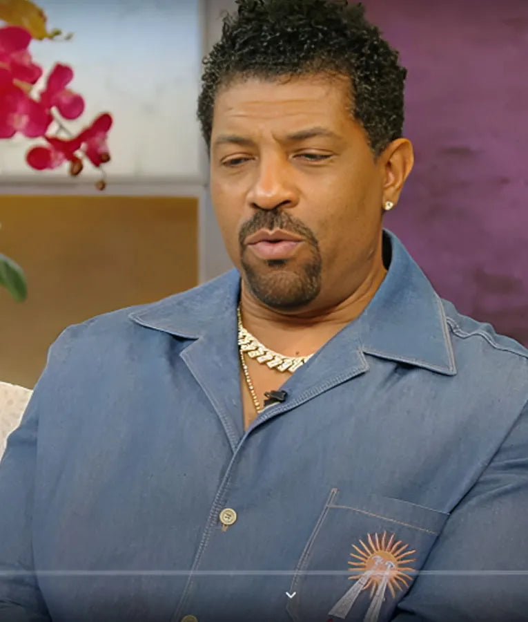 Tamron Hall Show Deon Cole Denim Embroidered Shirt