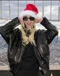 Taylor Momsen Empire State Building Leather Jacket